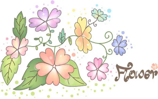 花朵植物图案矢量图