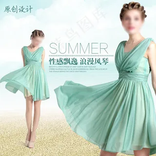 夏季女装连衣裙直通车主图简约唯美