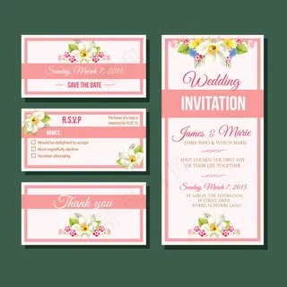 花卉婚礼邀请设计