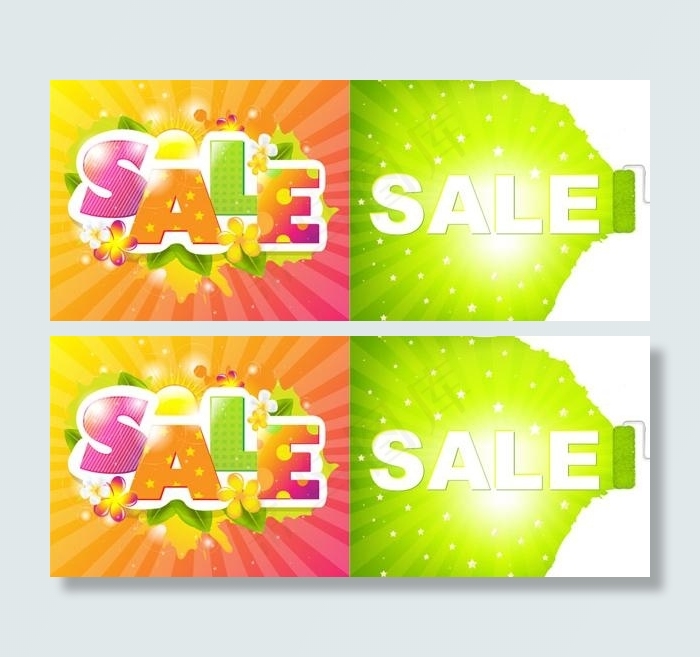 夏季打折促销矢量素材二