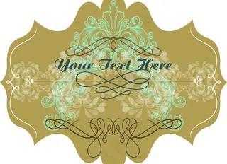 欧式花纹label矢量素材图片