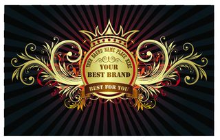 几个黄金盾徽矢量