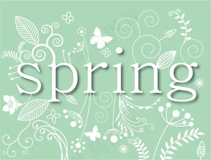 春天的新鲜图案背景矢量素材