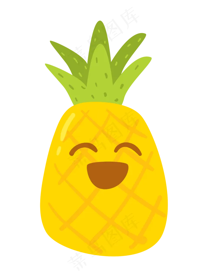 手绘卡通可爱菠萝装饰素材
