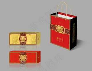 烟条茶包装（展开图）图片