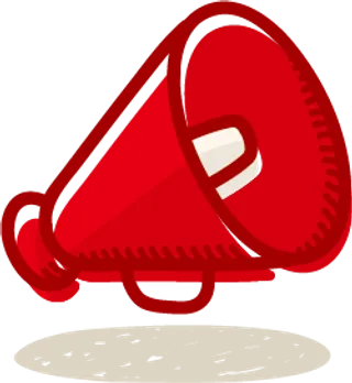 放假通知喇叭PNG素材