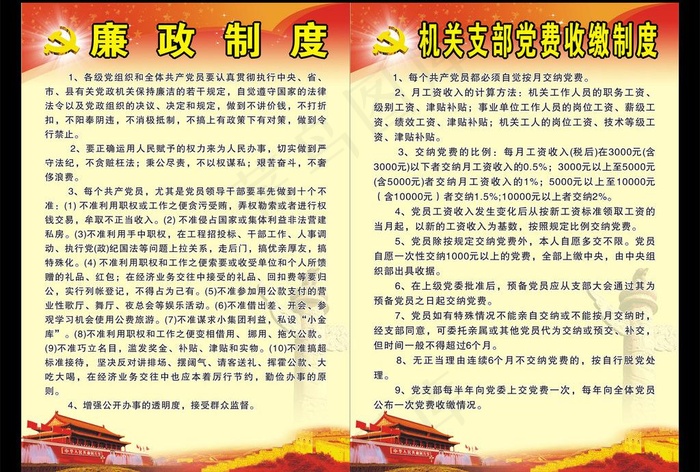 党员制度图片cdr矢量模版下载
