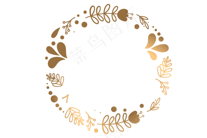 小清新圆形边框