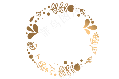 小清新圆形边框