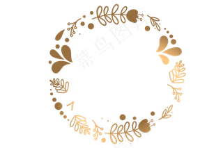 小清新圆形边框