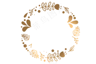 小清新圆形边框