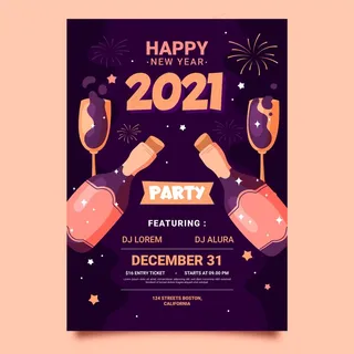 新年海报 节日海报 牛年海报 