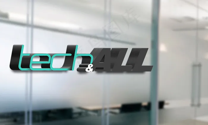 玻璃底logo样机psd模版下载