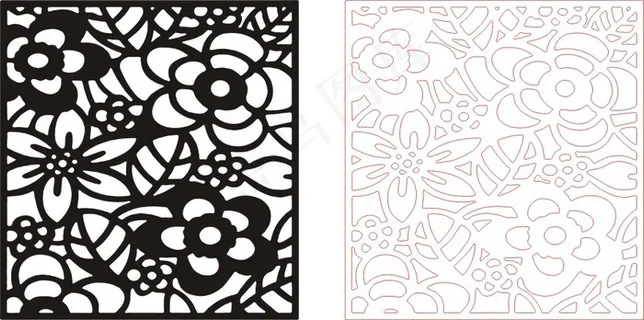 矢量镂空花纹边框底纹欧式