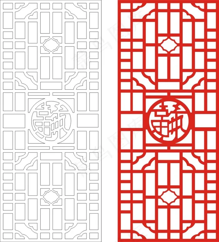 矢量镂空花纹边框底纹中式cdr矢量模版下载