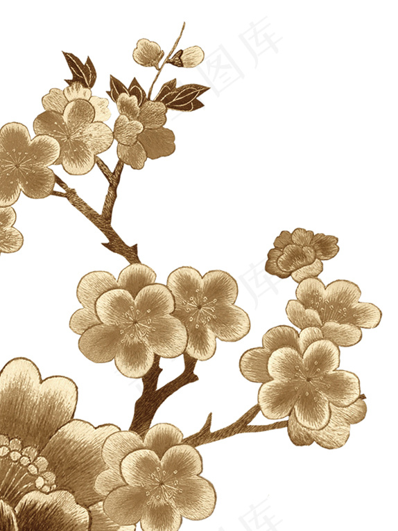 手绘鲜花图片psd模版下载