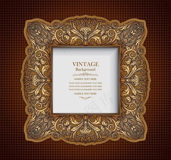 金色欧式花纹 边框图片