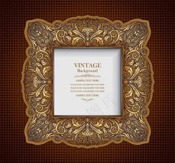 金色欧式花纹 边框图片