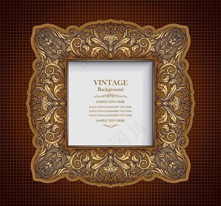 金色欧式花纹 边框图片
