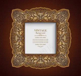 金色欧式花纹 边框图片