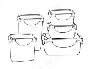 保鲜盒线图