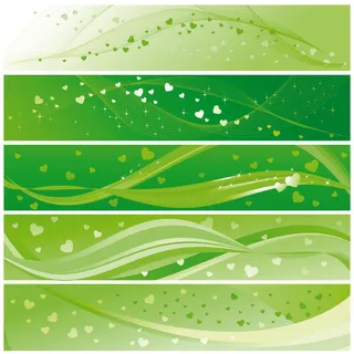 矢量绿色线条网站设计图片