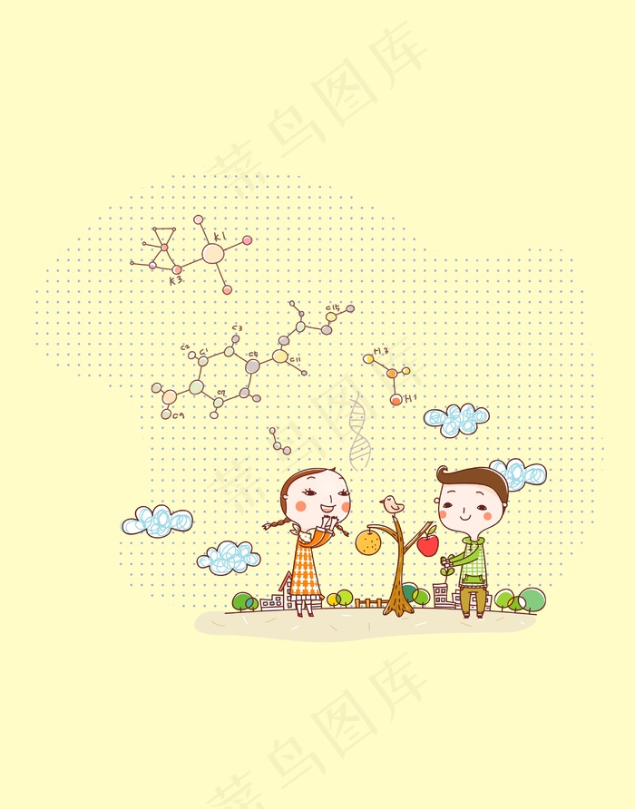 卡通人物插画cdr矢量模版下载