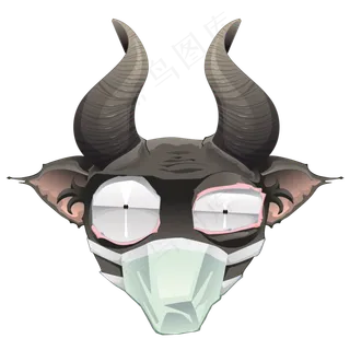 卡通山羊动物设计PNG透明背景免扣...