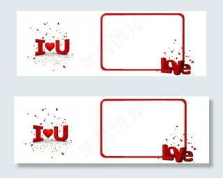 红色立体love单相图片