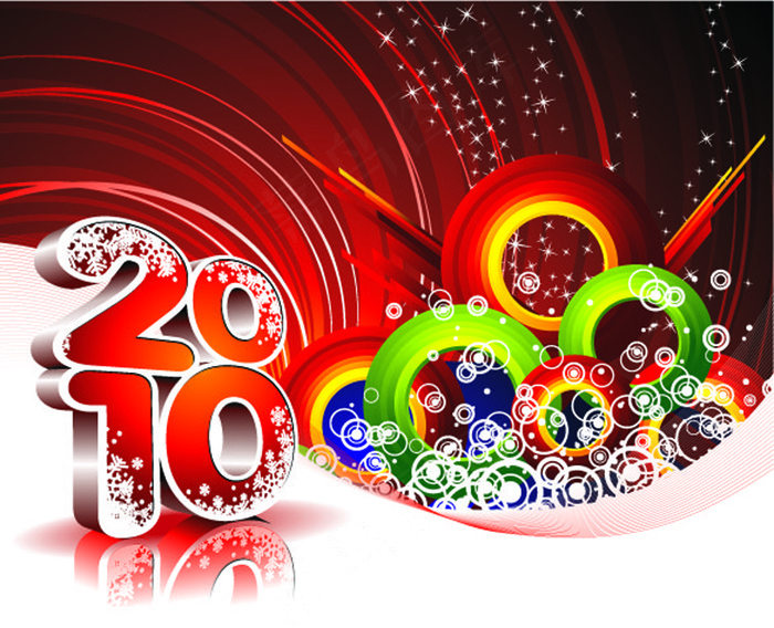 2010新年背景矢量素材