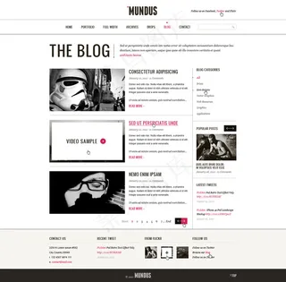 欧美简约个性网站PSD网页模板