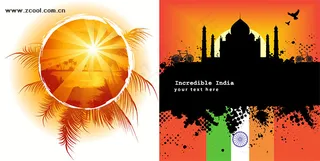 2款黄昏相关插画矢量素材