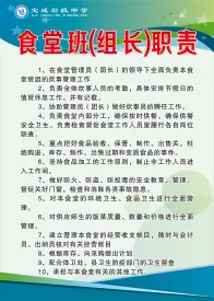 食堂班(组长)职责cdr矢量模版下载