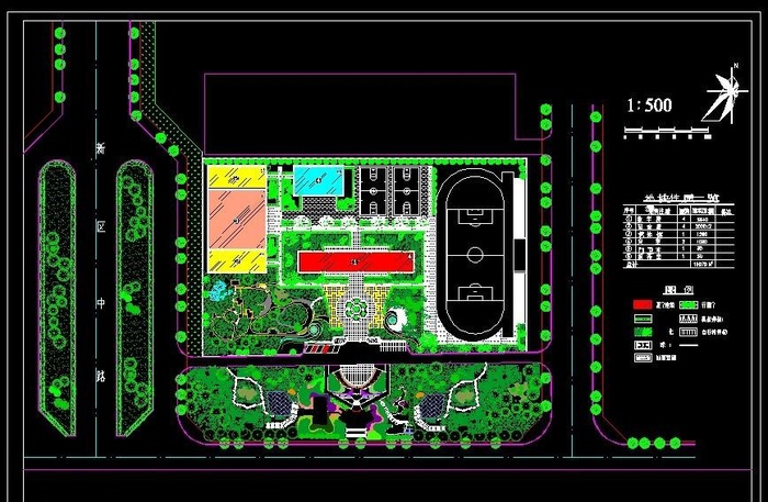 校园绿化规划图纸