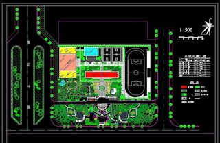 校园绿化规划图纸