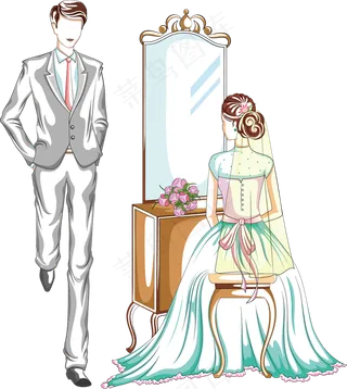 一生一世我爱你结婚心形元素