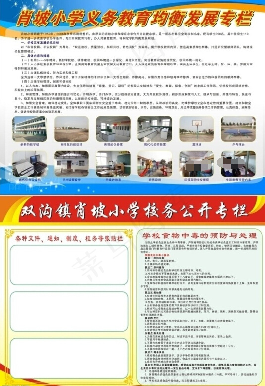 小学义务教育均衡发展专栏(297X210)cdr矢量模版下载