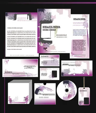 办公系列VI系统免费矢量素材