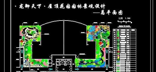 屋顶花园园林景观设计总平面