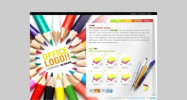 个性铅笔企业模板