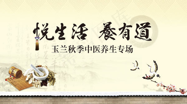 养生宣传海报psd模版下载