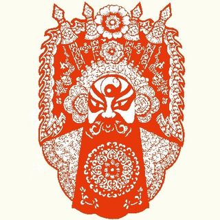 京剧人物剪纸 矢量CDR_68