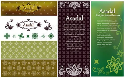 花纹展板矢量素材 花纹展板矢量素材