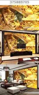 人物场景玉雕背景墙