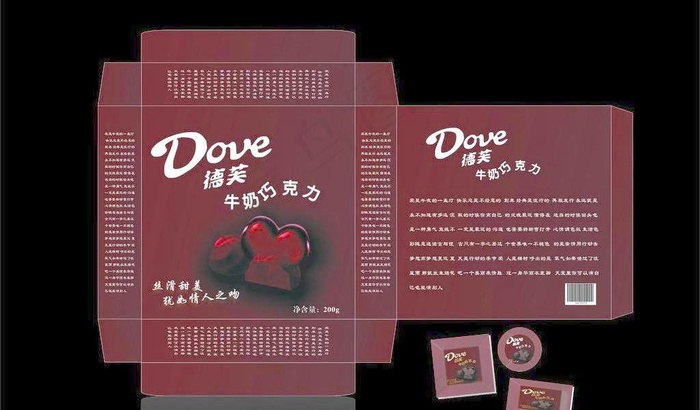 德芙巧克力包装图片cdr矢量模版下载