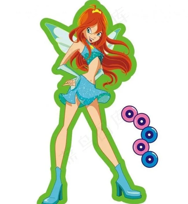 卡通女孩图片cdr矢量模版下载