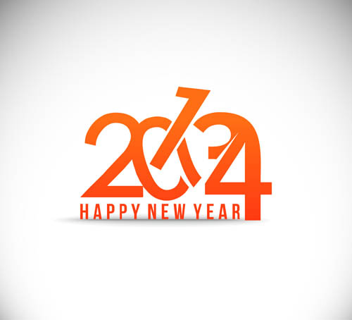 2014新年快乐艺术字矢量素材