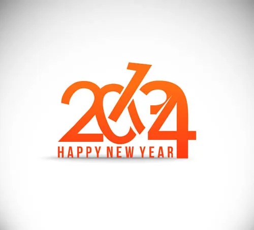 2014新年快乐艺术字矢量素材eps,ai矢量模版下载