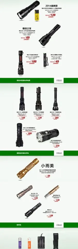 手电筒主页设计psd模版下载
