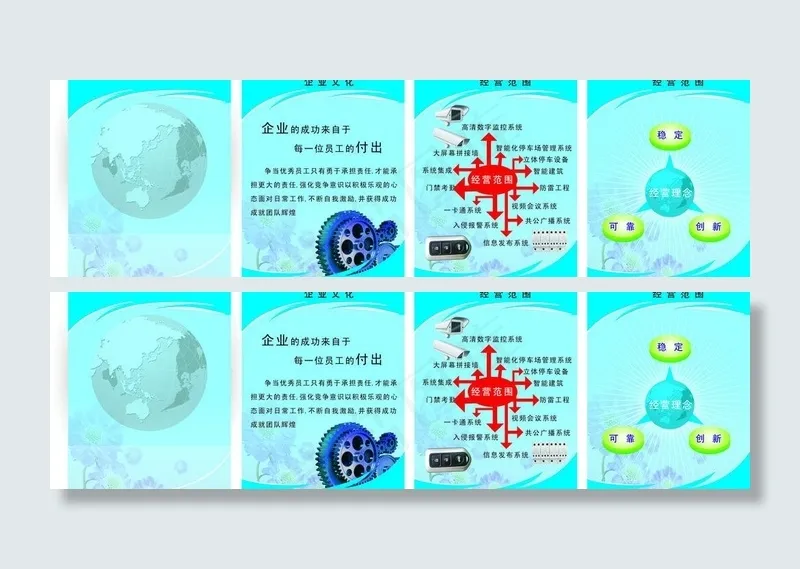 企业文化宣传栏图片cdr矢量模版下载